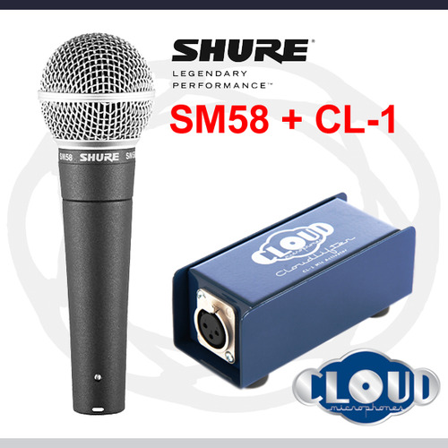 [보컬,힙합(랩) 마이크 SET] SHURE SM58SK + CL-1/SM58/Package set/방송용/노래방마이크/홈스튜디오/컴퓨터/PC용/당일배송