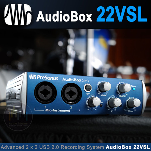 [PreSonus AudioBox 22VSL] USB 2.0 오디오 인터페이스 2in-2out/고품질 프리앰프 탑재/홈레코딩/프리소너스 정품/당일배송