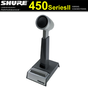[SHURE 정품 450 SeriesII]탁상용 전지향성/다이나믹 마이크/항공/회의용/스피치전용/삼아무역 정품