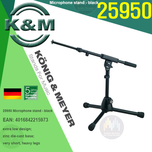 [K&amp;M 25950] 독일산 고급 T자형 숏타입/케이엔앰/마이크 스탠드/당일배송